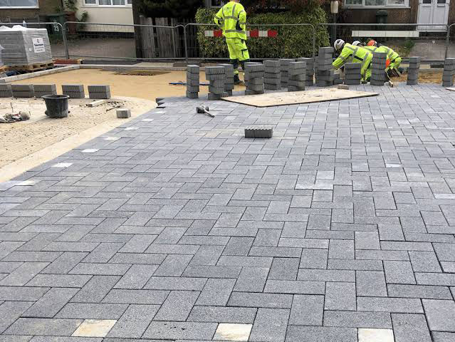 Brick paving